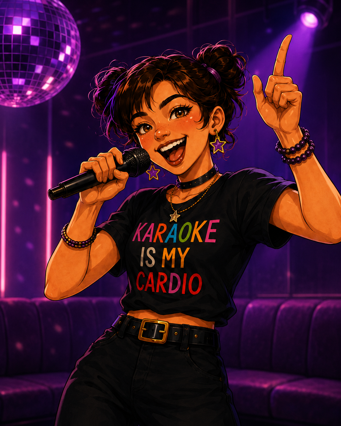 Bri singing karaoke