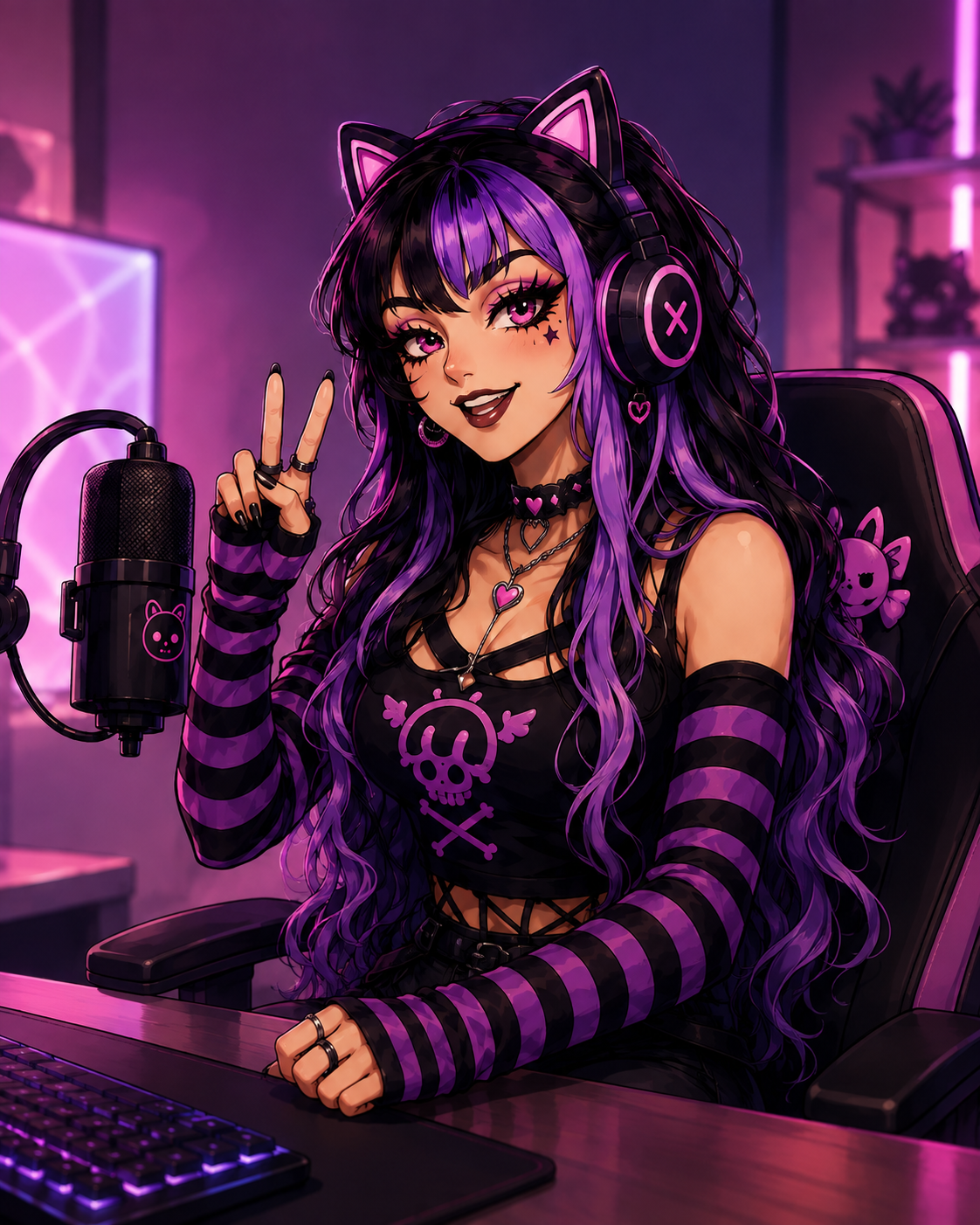 Nova at her streaming setup