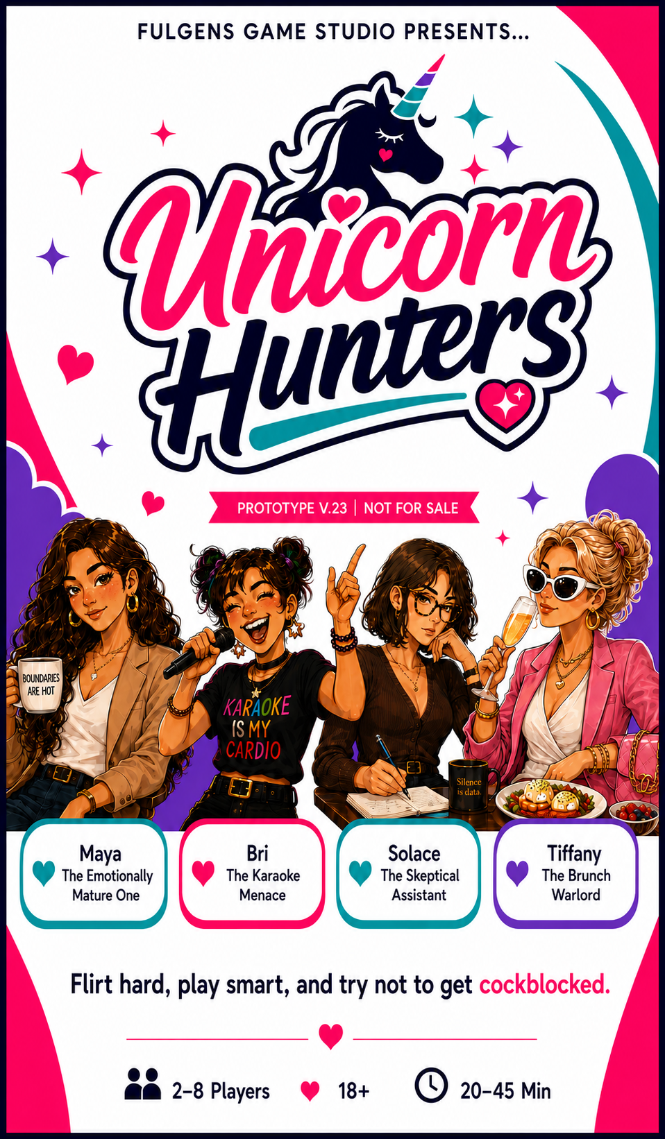 Unicorn Hunters prototype box